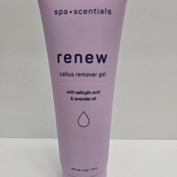 Spa•scentials Renew Callus Remover Gel. 
It is formulated with salicylic acid and lavender oil