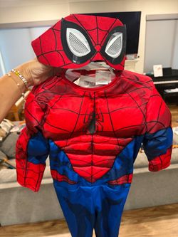 Spider-Man Muscle Costume 4T/5T w/ Mask & Boot Covers