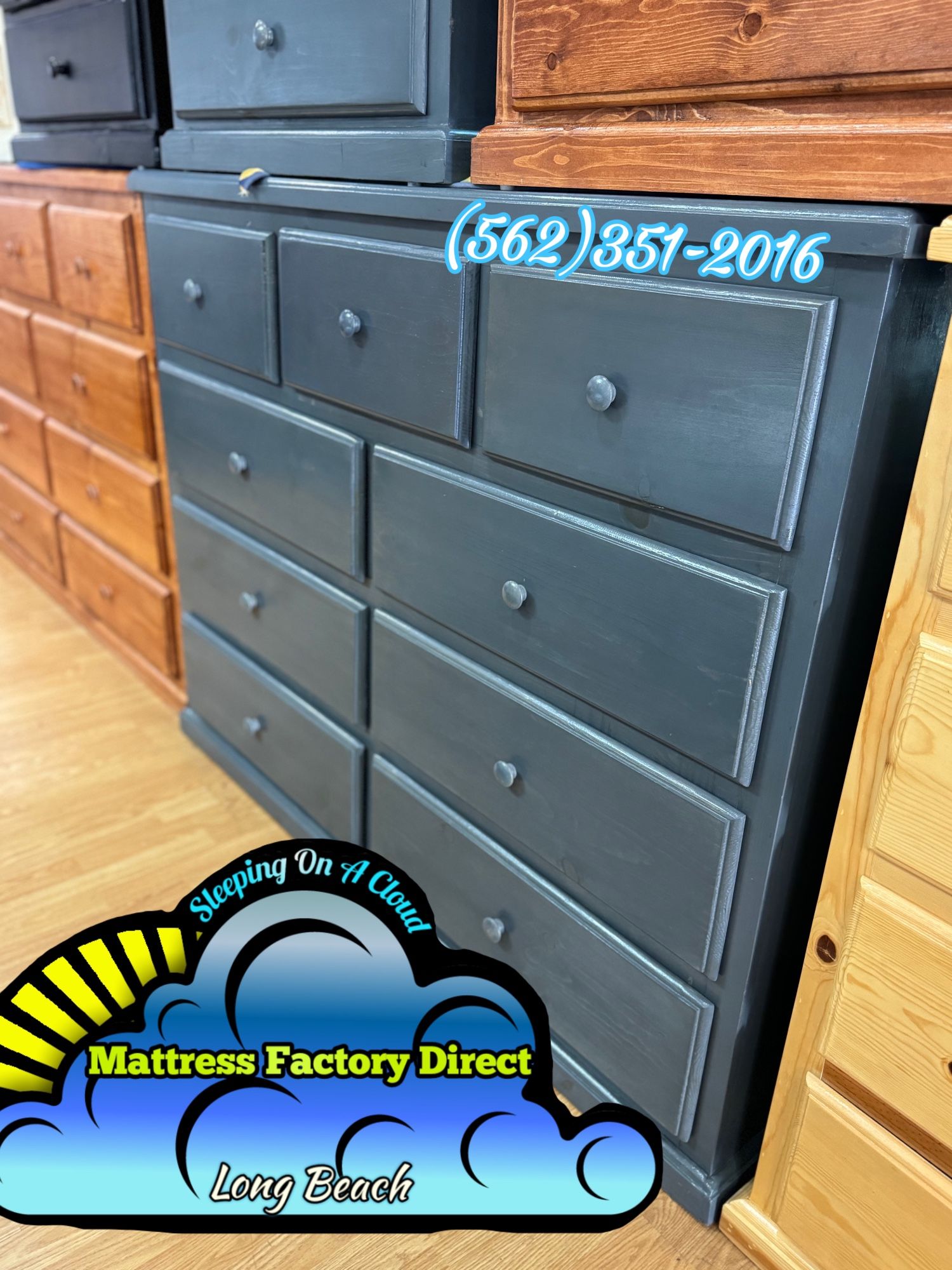 Nine Drawer Grey Chest Cajonera Comoda Bonita Nueva