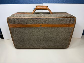 Vintage Hartmann Luggage ~ Carry On Suitcase ~ Tweed & Leather ~ Retro