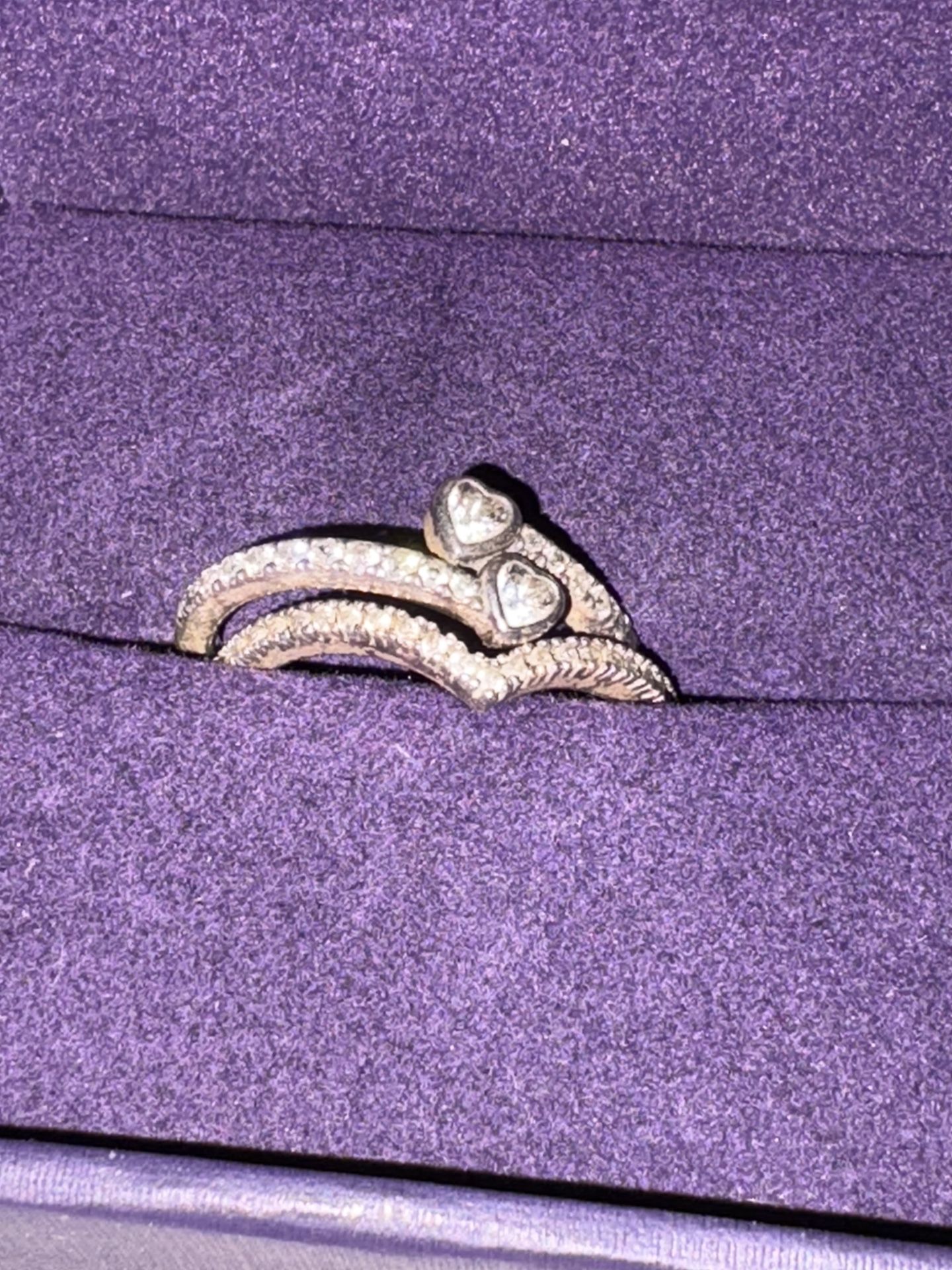 Pandora 2 Heart Ring w/band