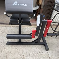 Leg Extension and Curl Machine with Preacher Bench, 3 in 1 Plate Loaded Workout Bench for Home Gym, 700 Lbs Capacity ,Low Maintenance Strength Trainer