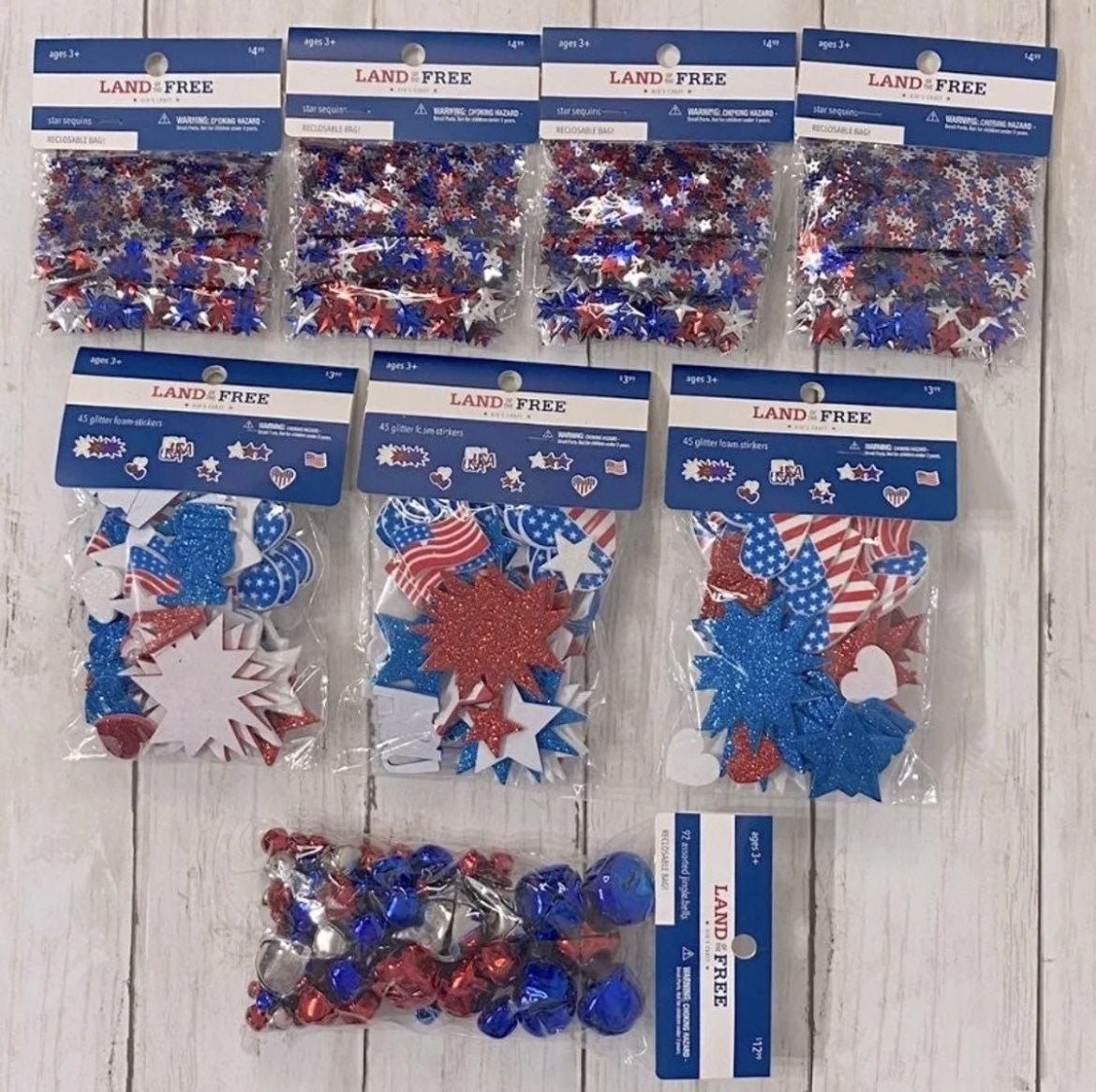 NWT Patriotic Crafting Supplies Lot
