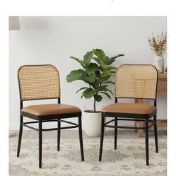 Forsalund said Mid Century Modern Boho Dining Chairs Set of 4