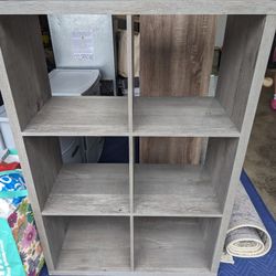 6 Bin Storage Shelf Bookcase 