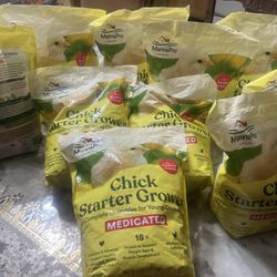 10 Bags Of Manna Pro Chick Starter Grower - Medicated Chick Feed Crumble for Young Chickens
