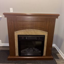 42 X 42in Electric Fireplace With A Mantel- Must Pick Up
