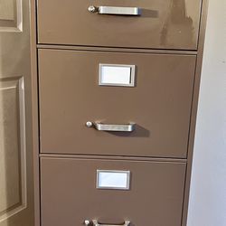 Vintage Steel 4 Drawer Vertical File Cabinet