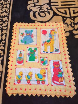 Cute Animal Baby Quilt Or Wall Hanging