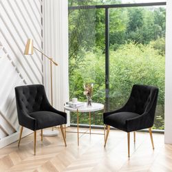 Velvet Super Beautiful Pair Of Chairs