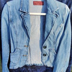 Hot Kiss Vintage Fitted Jean Jacket  SIZE S 