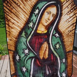 Blessed Mary Polyester Throw