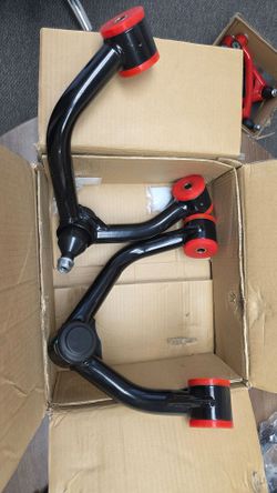 Upper Control Arms with Red Polyurethane Bushings