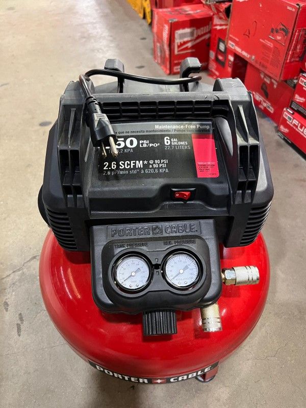 Porter Cable Air Compressor 6 Gallon $139