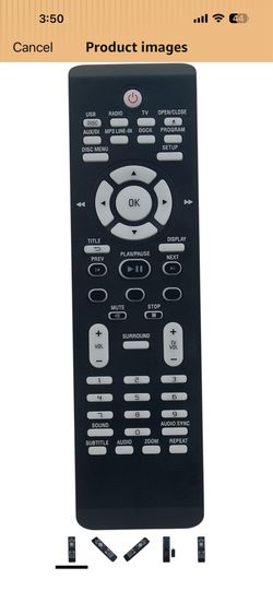 New (contact info removed)01263 Replaced Remote Control Compatible with Philips DVD Player HTS3544 HTS3151D