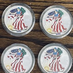 (4) Walking Liberty silver $1.00 coins $600.00 CASH, TEXT FOR PRICES. 