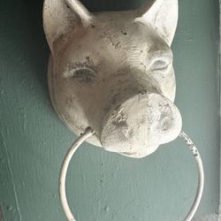 Cast Iron Pig Head Towel Ring 