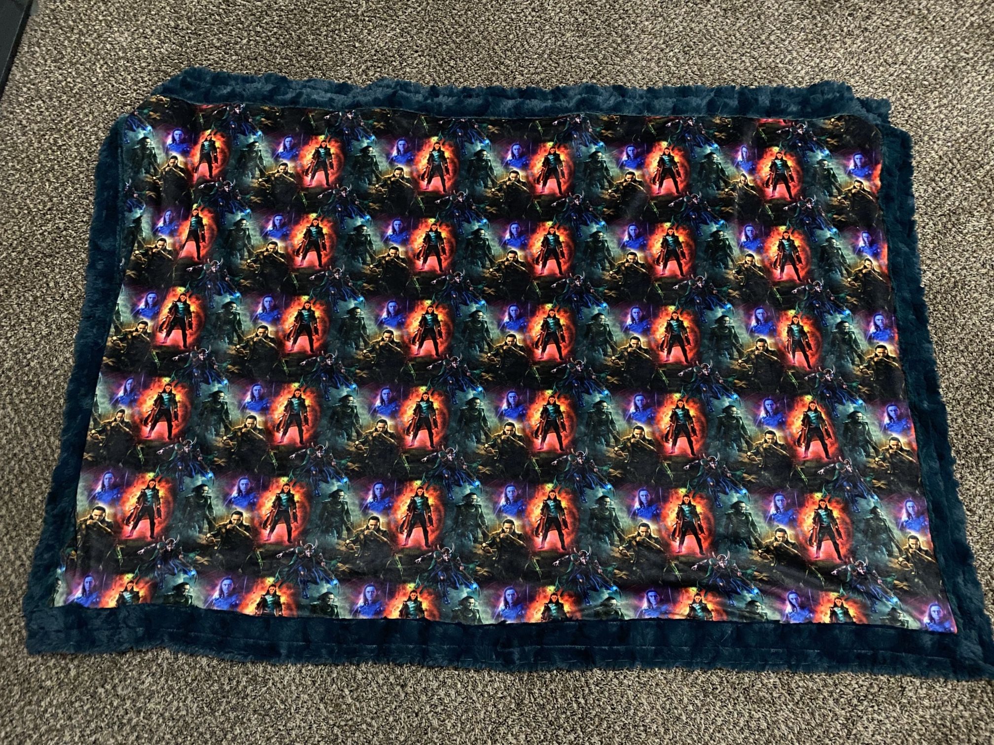 The Avengers Disney Loki Throw Size Minky Blanket Marvel Thor
