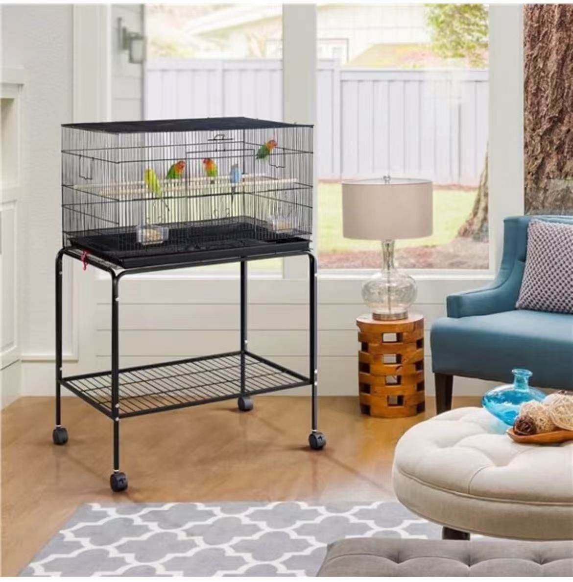 Flight Cage with Stand light gray