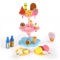 Ice Cream And Dessert Tower Playset Toy For Kids