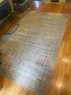 5’x7’ Area Rug Gray, Blue/Red/Yellow