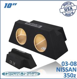 Black 10" Dual Sealed Sub Box, Fits 03-08 Nissan 350z
