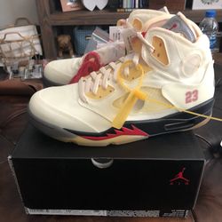 OFF WHITE Jordan 5 SAIL SIZE 10.5 DS $580