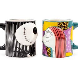 Disney Nightmare Before Christmas 3D Ceramic Mug Set Jack Sally 20 oz New  Brand new Disney Tim Burton’s The Nightmare Before Christmas 3D ceramic mug