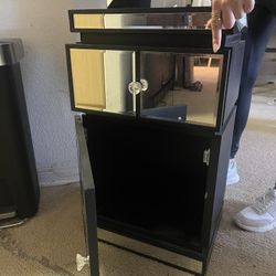 Mirrored Nightstand 