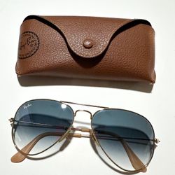 Ray-Ban Blue Gradient Large Aviator Sunglasses