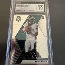 Jalen Hurts Rookie Card CGC 10