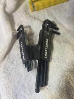 Sears Craftsman USA 10 pc. Ball End Hex Key Set & Holder 46754 SAE