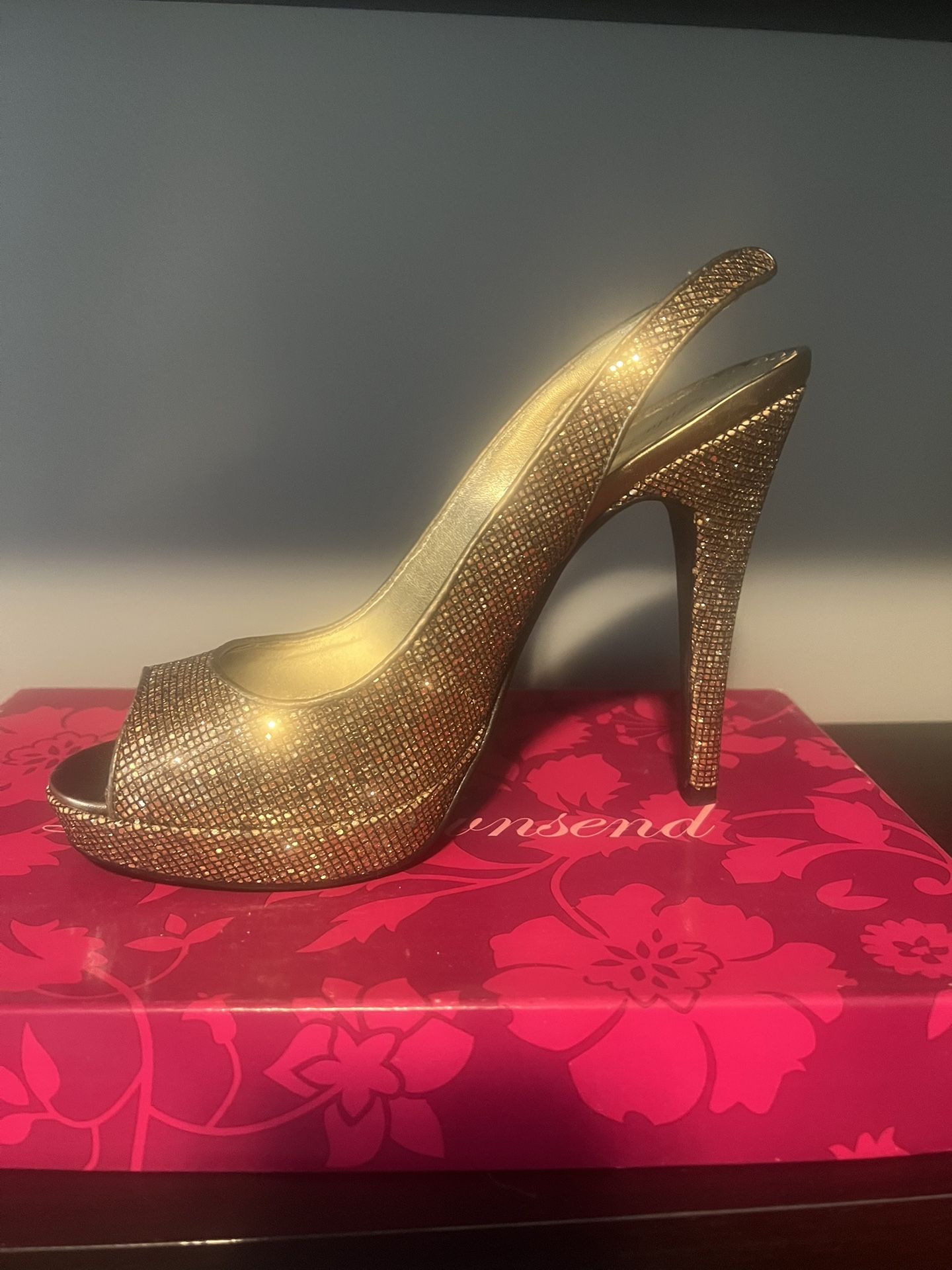 Lulu Townsend Ilene Gold Heels