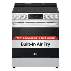 LG 30 in. 6.3 cu. ft. Smart Electric Range with Fan Convection, Air Fry & EasyClean in PrintProof Stainless Steel
