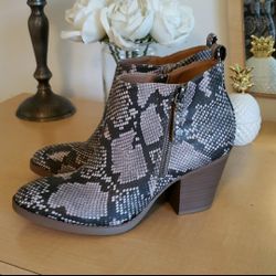Snakeskin Ankle Boots Size 8