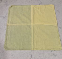 Green and yellow patchwork cloth napkins, 3 count