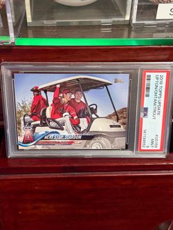 2018 Topps Update Next Stop Shohei Ohtani RC Mike Trout PSA 9