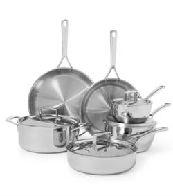 New in Box ~ Sur La Table Classic 5-Ply Stainless Steel 10-Piece Cookware Set