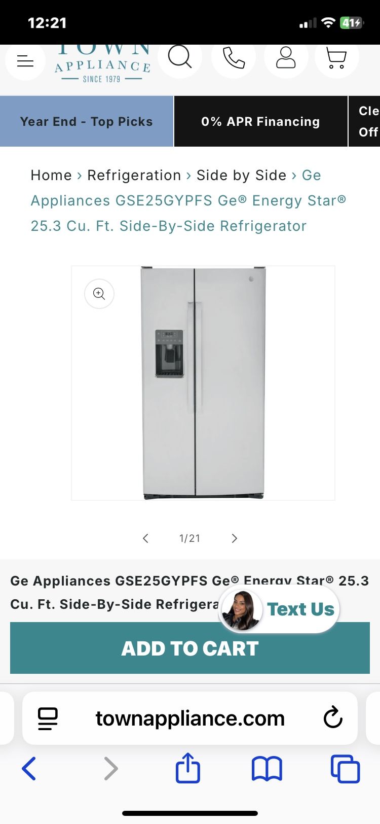 GE Energy Star Refrigerator-new In the. Box