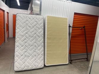 Twin mattress box and frame