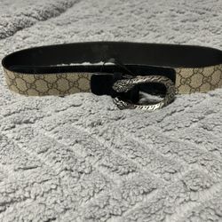 GG Supreme  Monogram Suede Belt 