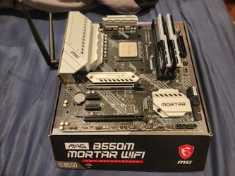 MSI Mag Mortar Wifi B550 with Ryzen 5 3600x  and G.Skill 16gb Ram