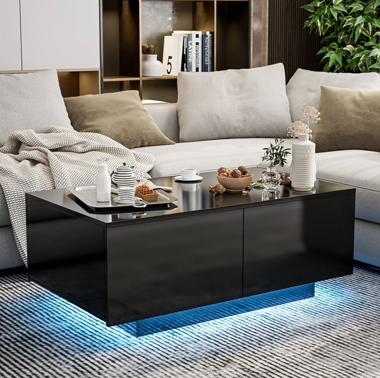 Modern Coffee Table With LED lights