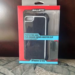 Ballistic Protective Case Plus Rugged Swivel Holster Clip For Iphone 5 Or 5S