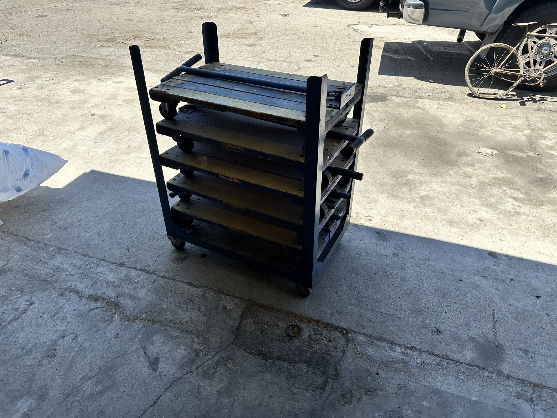 5 4 wheel carts and holder for them $50 ForEverything 