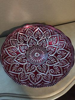 Ruby Red Glass Bowl/Platter