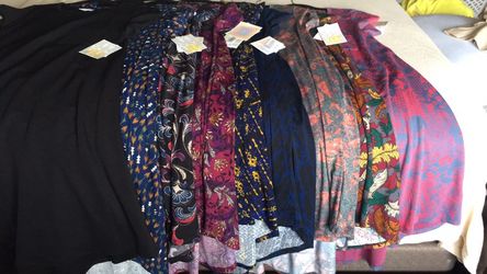 Lularoe Carly mostly XXS except for 3rd from left. All for 55 each.