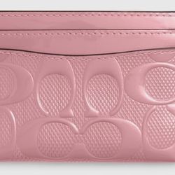 New COACH Women's Essential Card CASE, B4/True Pink, B4/True Pink, Essential Card Case