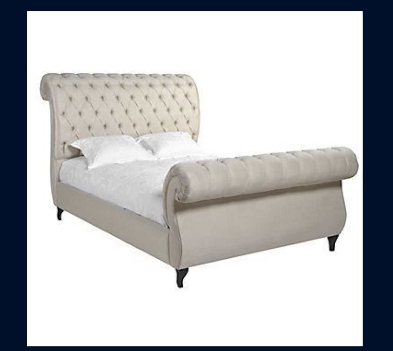 Z Gallerie Queen Upholstered Suede Leather Vintage Sleigh Bed for Sale in Oceanside, CA OfferUp