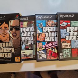 PS2 PlayStation 2 GTA Grand Theft Auto - 4 Game Lot - Tested Working